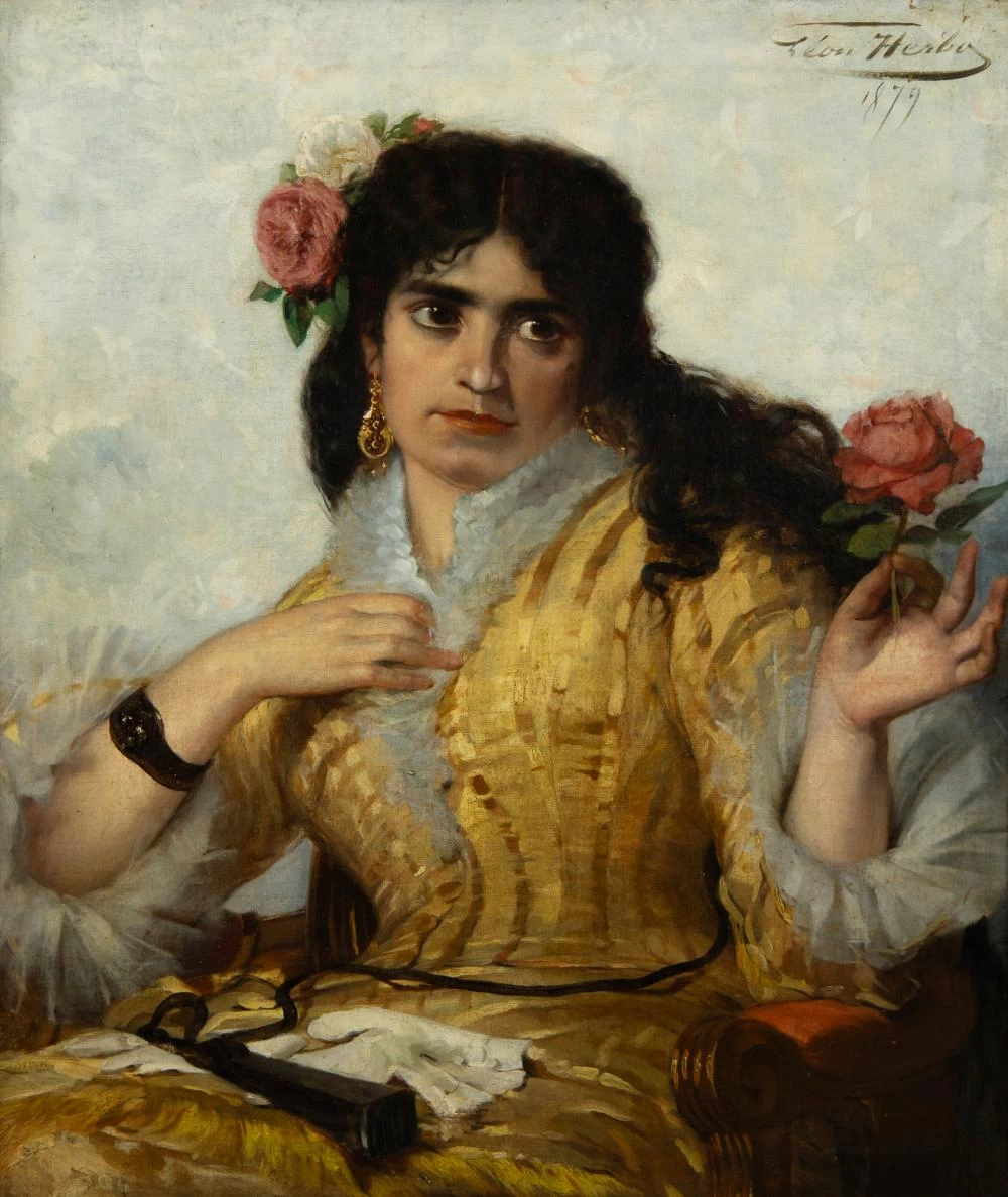 Donna con rosa